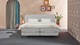 Boxspring Quartz verstelbaar met gestoffeerd matras, light grey