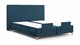 Boxspring Supreme Curves verstelbaar zonder matras, jeans blue