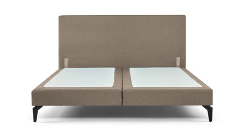 Boxspring Cisano vlak zonder matras, taupe