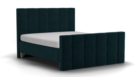 Boxspring Unik Varje vlak met Vildar Royal matras stofgroep Challenger, teal