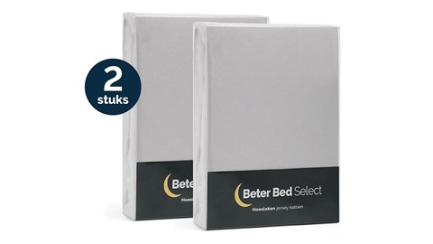 Hoeslakens Beter Bed Select Jersey (2 stuks), wit