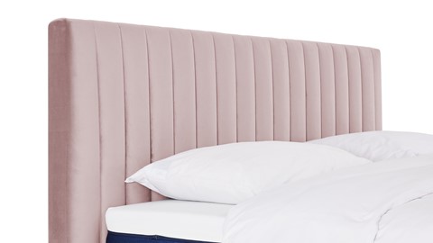 Matt Sleeps Boxspring Velvet knopen vlak met matras Matt, roze