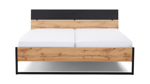 Bed Oakham, oak wotan/black