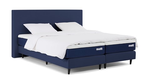 Matt Sleeps Boxspring Original vlak met matras Matt, blauw