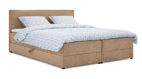 Opbergboxspring Storio met topmatras, beige