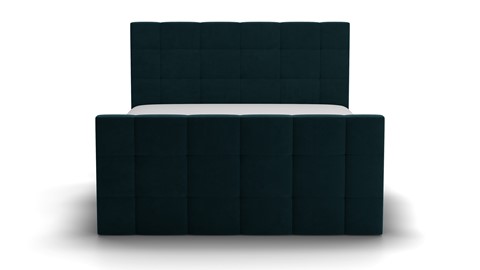 Boxspring Unik Varje vlak met Vildar Royal matras stofgroep Challenger, teal