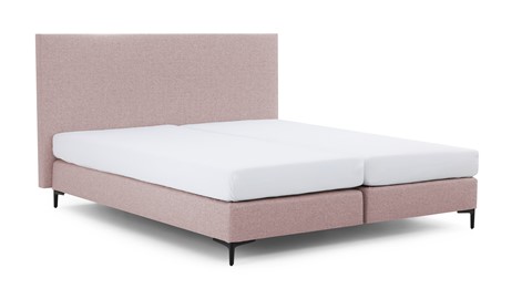 Boxspring Emerald vlak met Silver Pocket Deluxe Foam matras, pale