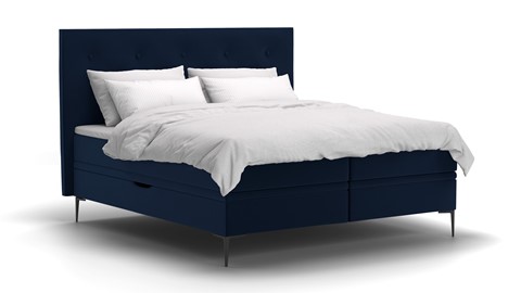 Opbergbox Citrine met gestoffeerd matras stofgroep Seven, dark blue