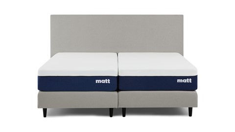 Matt Sleeps Boxspring Original vlak met matras Matt, grijs