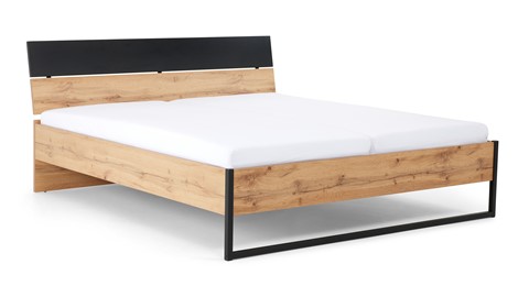 Bed Oakham, oak wotan/black