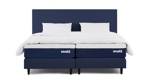 Matt Sleeps Boxspring Original vlak met matras Matt, blauw