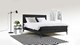 Boxspring Cisano vlak met gestoffeerd matras, dark grey