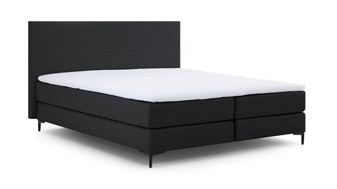 Boxspring Emerald vlak met gestoffeerd matras, anthracite