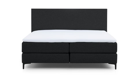 Boxspring Emerald vlak met gestoffeerd matras, anthracite