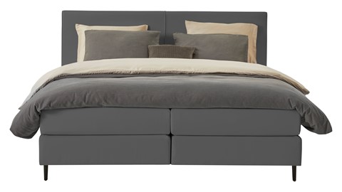 Boxspring Opal vlak met gestoffeerd matras, anthracite state