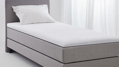 De slaapkamer schoonmaken partner Albany Hoeslaken Essenza topmatras Premium percale | Beter Bed