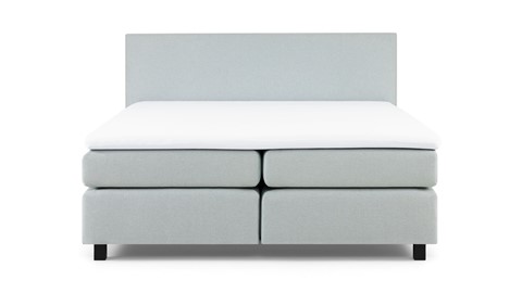 Boxspring Autentik Kurbat vlak met gestoffeerd matras, light grey