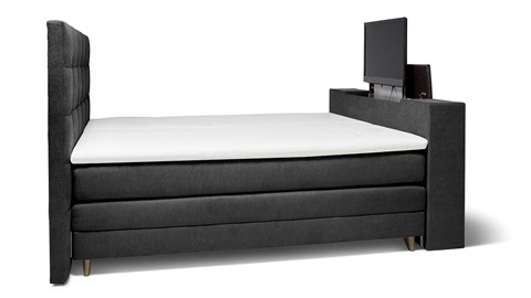Frons Dierentuin microscopisch boxspring Unik Varje verstelbaar met gestoffeerd matras en voetbord met TV-lift  | Beter Bed