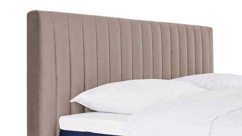 Matt Sleeps Boxspring Velvet knopen vlak met matras Matt, beige