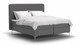 Boxspring Ruby vlak met gestoffeerd matras stofgroep Hygge, anthracite