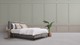 Matt Sleeps Boxspring Velvet knopen vlak met matras Matt, beige