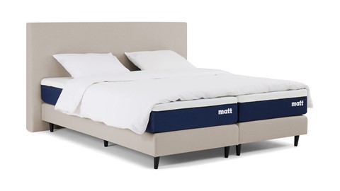 Matt Sleeps Boxspring Original vlak met matras Matt, beige