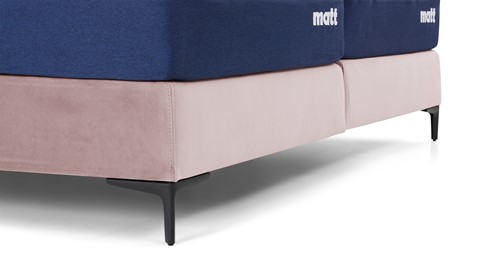 Matt Sleeps Boxspring Velvet stroken vlak met matras Matt, roze