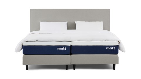 Matt Sleeps Boxspring Original vlak met matras Matt, grijs