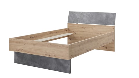 Bed Lafabrica, artisan oak/stone