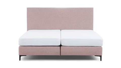 Boxspring Emerald vlak met Silver Pocket Deluxe Foam matras, pale