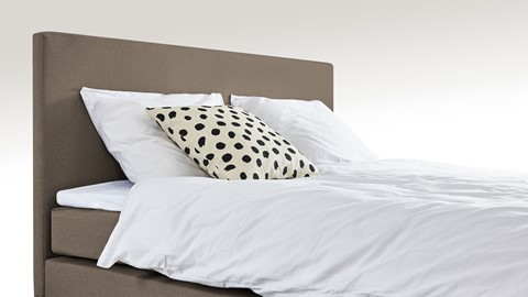 Box Ambra vlak met gestoffeerd matras, taupe