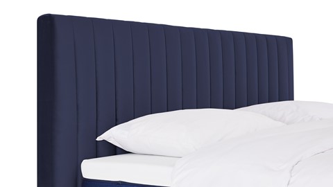 Matt Sleeps Boxspring Velvet knopen vlak met matras Matt, blauw