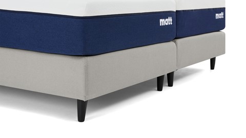 Matt Sleeps Boxspring Original vlak met matras Matt, grijs