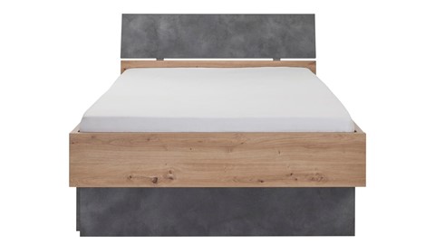 Bed Lafabrica, artisan oak/stone