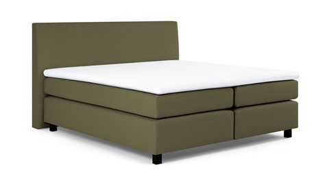 Boxspring Autentik Kurbat vlak met gestoffeerd matras, green